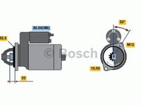 Electromotor OPEL ASTRA F 56 57 BOSCH 0001107045