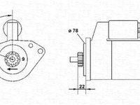 Electromotor OPEL ASTRA F 56 57 MAGNETI MARELLI 943254002010