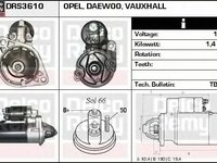 Electromotor OPEL ASTRA F Cabriolet 53 B DELCOREMY DRS3610N