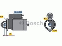 Electromotor OPEL ASTRA G cupe F07 BOSCH 0001109068