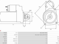 Electromotor OPEL ASTRA J GTC (B-K) Hatchback, 10.2011 - AS-PL S5216