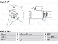 Electromotor OPEL CASCADA W13 BOSCH 0986025210