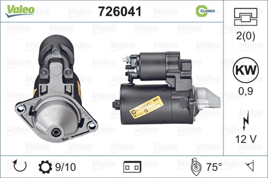 Electromotor OPEL CORSA C caroserie F08 W5L VALEO 726041