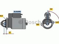 Electromotor OPEL CORSA D BOSCH 0986022730