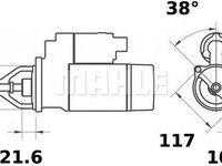 Electromotor OPEL FRONTERA A Sport 5 SUD2 MAHLE ORIGINAL MS379