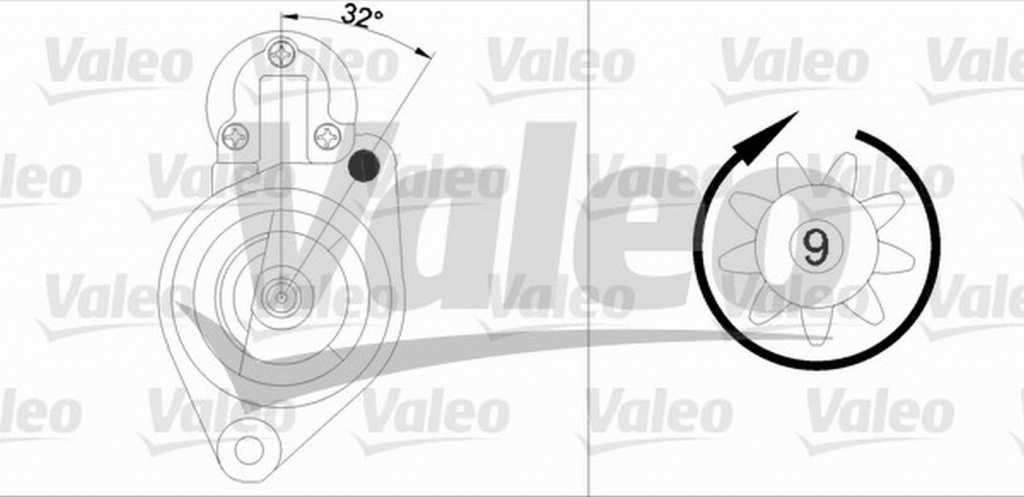 Electromotor OPEL OMEGA B combi 21 22 23 VALEO 458184
