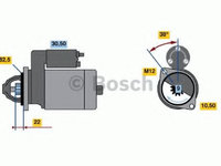 Electromotor OPEL VECTRA A hatchback (88_, 89_) (1988 - 1995) Bosch 0 986 016 280