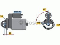 Electromotor OPEL VECTRA B 36 BOSCH 0986018331