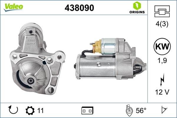 Electromotor # Opel Vivaro 1.9 caroserie [f7] dti motorina 101cp/74kw F9Q 760 2001 2002 2003 2004 2005 2006 2007 2008 2009 2010 2011 2012 2013 2014 2015 2016 2017 2018 2019 2020 2021 2022 2023 2024 2025 # 438090 # VALEO