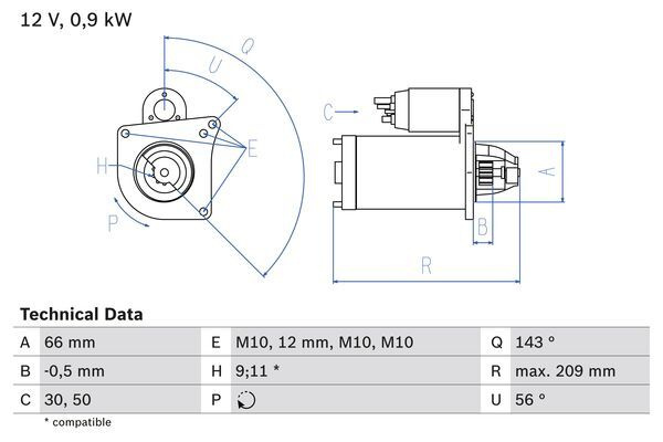 Electromotor # Opel Vivaro 1.9 platou / sasiu [e7] dti motorina 101cp/74kw F9Q 760 2006 2007 2008 2009 2010 2011 2012 2013 2014 2015 2016 2017 2018 2019 2020 2021 2022 2023 2024 2025 # 0 986 018 860 # BOSCH