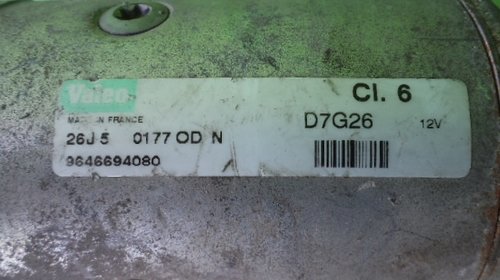 ELECTROMOTOR PEUGEOT 307 1.6 DIESEL COD 9646694080