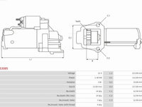 Electromotor PEUGEOT 406 (8C) Compartiment, 03.1997 - 02.2005 AS-PL S3085