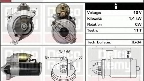 Electromotor PEUGEOT 607 9D 9U DELCOREMY DRS3