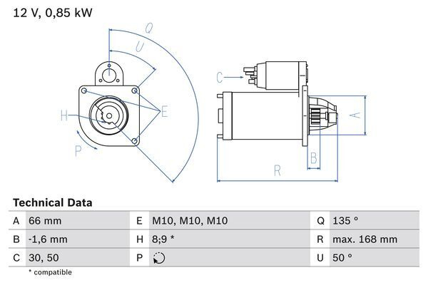 Electromotor # Renault Clio 1.6 mk ii [bb0/1/2; cb0/1/2] 16v [bb01; bb0h; bb0t; bb14; bb1d; bb1r; bb2kl...] benzina 107cp/79kw K4M 708; K4M 740; K4M 742; K4M 743; K4M 744; K4M 745; K4M 748 1998 1999 2000 2001 2002 2003 2004 # 0 986 021 051 # BOSCH