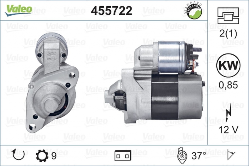 Electromotor RENAULT CLIO II BB0 1 2 CB0 1 2 VALEO 455722