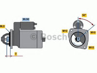 Electromotor RENAULT CLIO Mk II (BB0/1/2_, CB0/1/2_) (1998 - 2016) Bosch 0 986 021 051