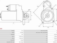 Electromotor RENAULT ESPACE II (J/S63_) Dubita, 01.1991 - 10.1997 AS-PL S0183