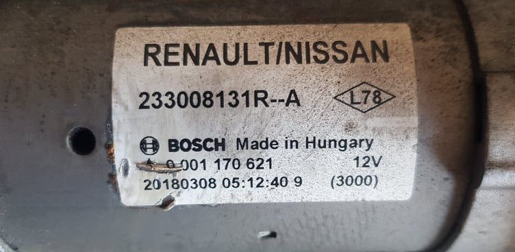 Electromotor RENAULT Fluence 1.5 dCi 95 