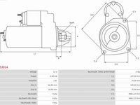 Electromotor RENAULT RODEO 5 (4D_, 5E_) Сabrioleta, 07.1981 - 12.1987 AS-PL S3014