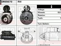 Electromotor RENAULT TRUCKS Kerax DELCO REMY DRS5670