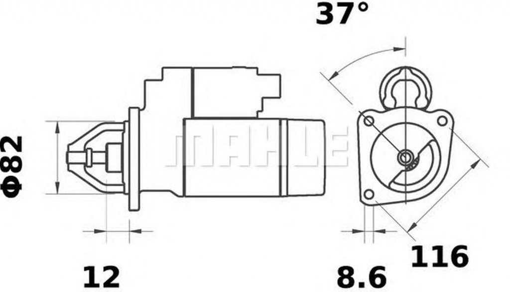 Electromotor SAAB 9-3 combi YS3F MAHLE ORIGINAL MS373