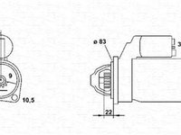 Electromotor SAAB 9-3 YS3D MAGNETI MARELLI 943241035010