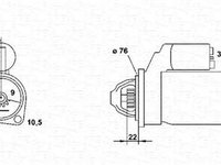 Electromotor SAAB 9-5 YS3E MAGNETI MARELLI 943241167010