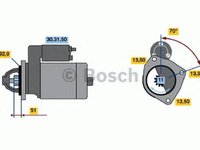 Electromotor SCANIA 4 - series BOSCH 0986017810