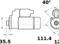 Electromotor SEAT LEON 1M1 MAHLE ORIGINAL MS381