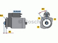 Electromotor SEAT TOLEDO   (1L) (1991 - 1999) Bosch 0 001 125 035