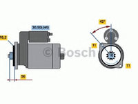 Electromotor SEAT TOLEDO   (1L) (1991 - 1999) Bosch 0 986 016 980