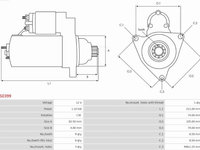 Electromotor SKODA FABIA I (6Y2) Hatchback, 08.1999 - 03.2008 AS-PL S0399