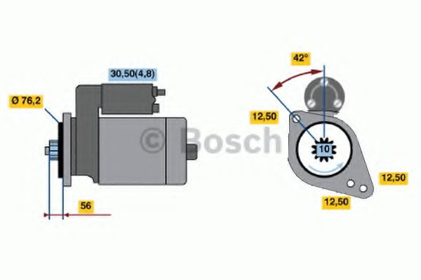 Electromotor SKODA SUPERB combi (3T5) (2009 - 2015) Bosch 0 986 020 250