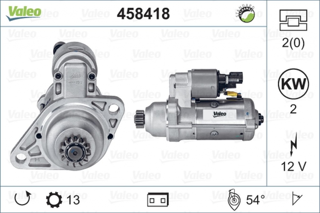 Electromotor SKODA SUPERB combi 3T5 VALEO 458418