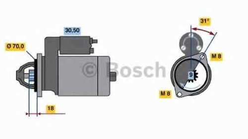 Electromotor SMART FORTWO cupe 451 BOSCH 0 98