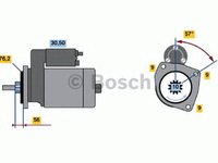 Electromotor (starter) - NOU - fara piesa veche la schimb! VOLKSWAGEN TRANSPORTER Mk IV platou/sasiu (70XD) - Cod intern: W20300975 - LIVRARE DIN STOC in 24 ore!!!