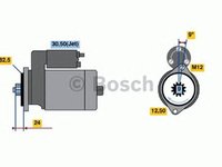 Electromotor (starter) - NOU - fara piesa veche la schimb! VOLKSWAGEN LT Mk II bus (2DB, 2DE, 2DK) - Cod intern: W20303999 - LIVRARE DIN STOC in 24 ore!!!