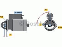 Electromotor (starter) - NOU - fara piesa veche la schimb! TOYOTA COROLLA (ZZE12_, NDE12_, ZDE12_) - Cod intern: W20303986 - LIVRARE DIN STOC in 24 ore!!!