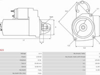 Electromotor SUBARU SVX (CX) Compartiment, 09.1992 - 12.1997 AS-PL S5023