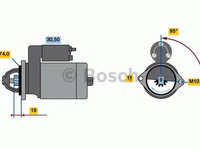 Electromotor TOYOTA AVENSIS limuzina (T25) (2003 - 2008) Bosch 0 986 023 260