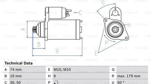 Electromotor TOYOTA HIACE IV bus LH1 BOSCH 09