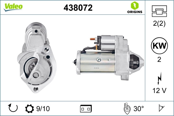 Electromotor Valeo AUDI A4 B6 Cabriolet (8H7) 2002-2005 - 438072