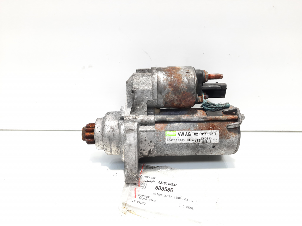 Electromotor Valeo, cod 02T911023T, Vw Caddy 3 (2KA, 2KH) 1.6 benz, BSF, 5 vit man (idi:603586)