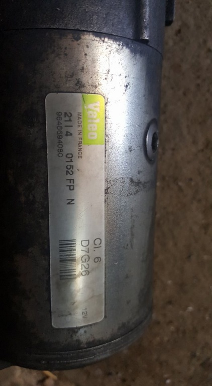 Electromotor valeo cod 9646694080 citroe