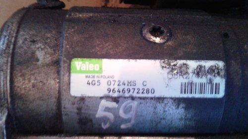 Electromotor Valeo cod 9646972280 Peugeot 307 2.0hdi 136cp an 2005