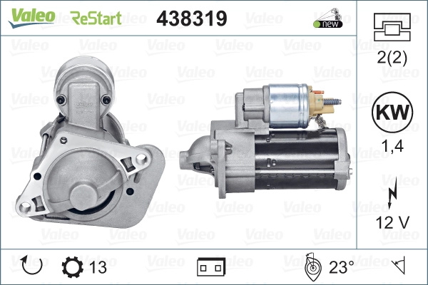 Electromotor Valeo DACIA LOGAN MCV II 2013-2023 - 438319