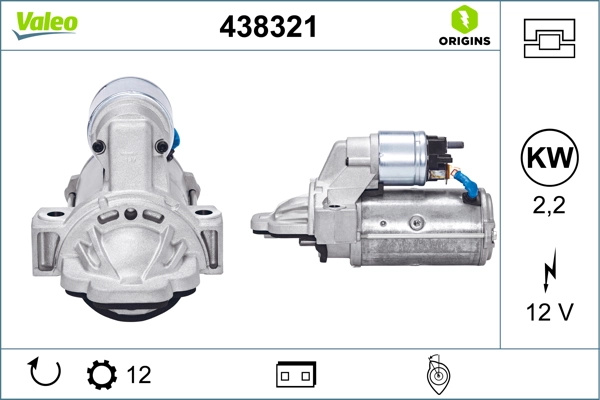 Electromotor Valeo FORD TRANSIT V363 bus (FAD, FBD) 2013-2018 - 438321