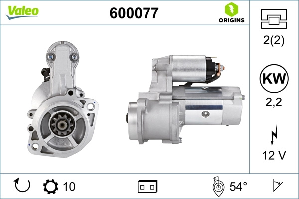 Electromotor Valeo HYUNDAI H-1 / STAREX bus (A1) 2002-2007 - 600077