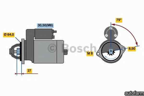 Electromotor VAUXHALL CORSA Mk II C W5L F08 BOSCH 0 986 022 730