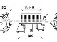 Electromotor, ventilatie interior FIAT PUNTO Van (188AX) (2000 - 2009) AVA QUALITY COOLING FT8438